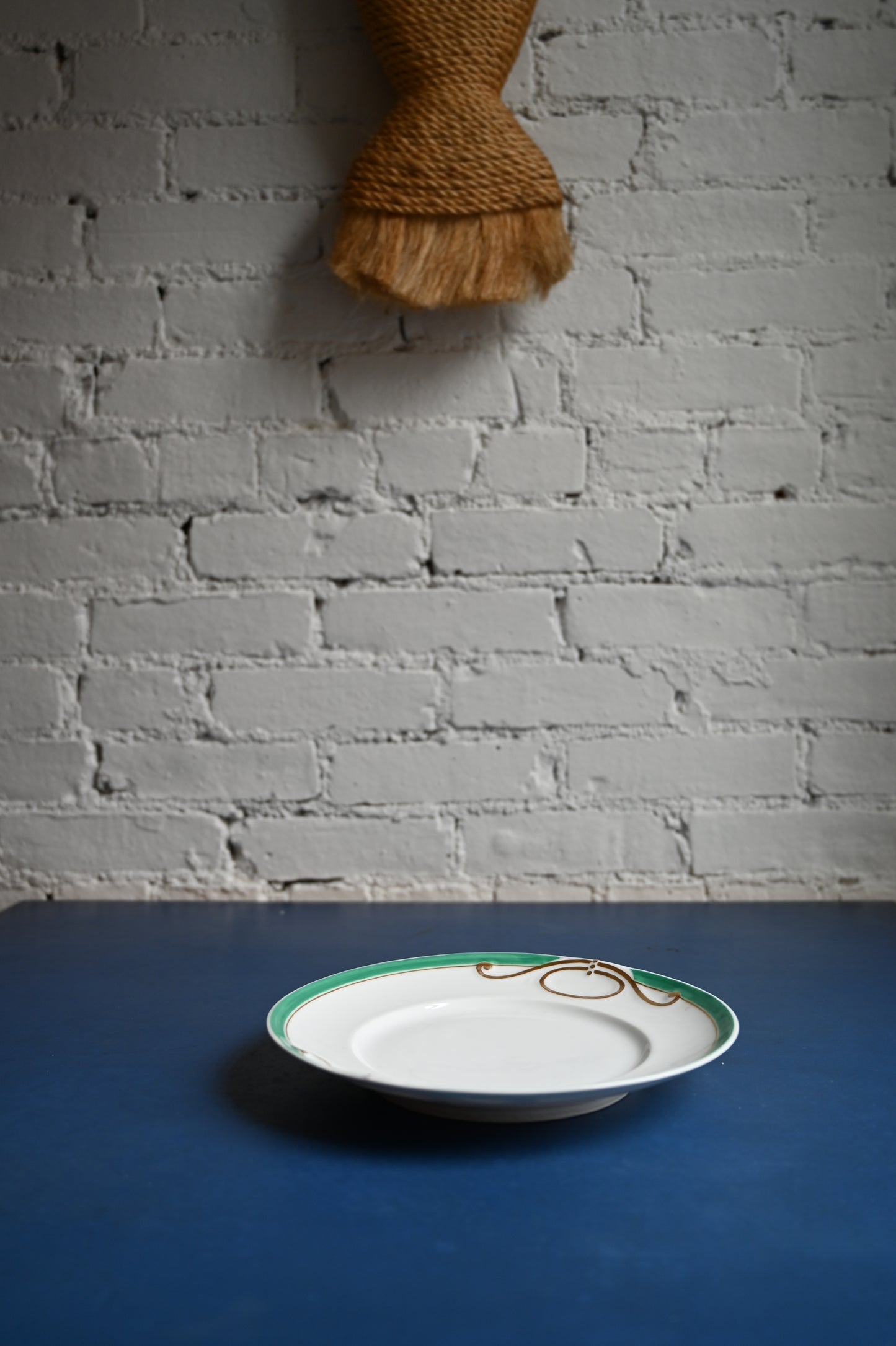 Antique green ban plate