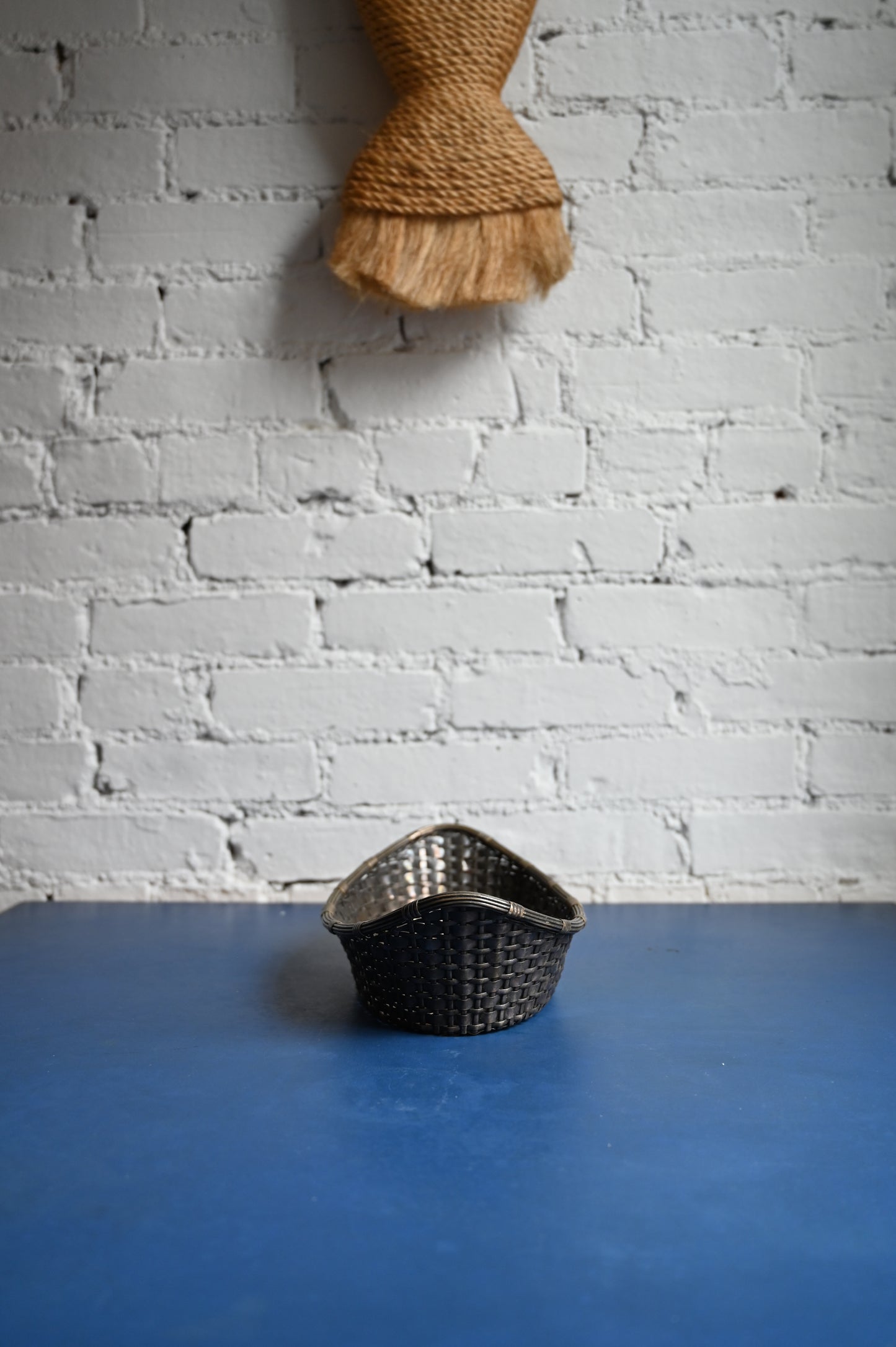 Vintage french metal bread basket