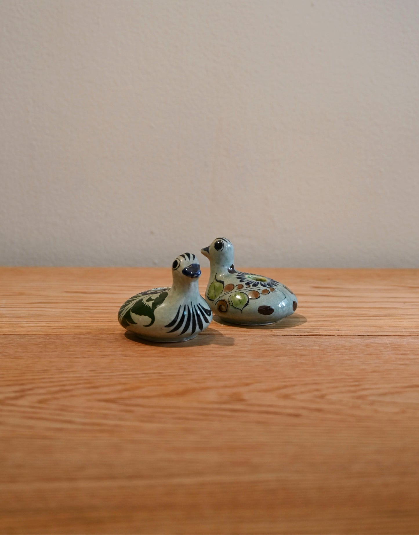 Vintage ceramic bird candleholders