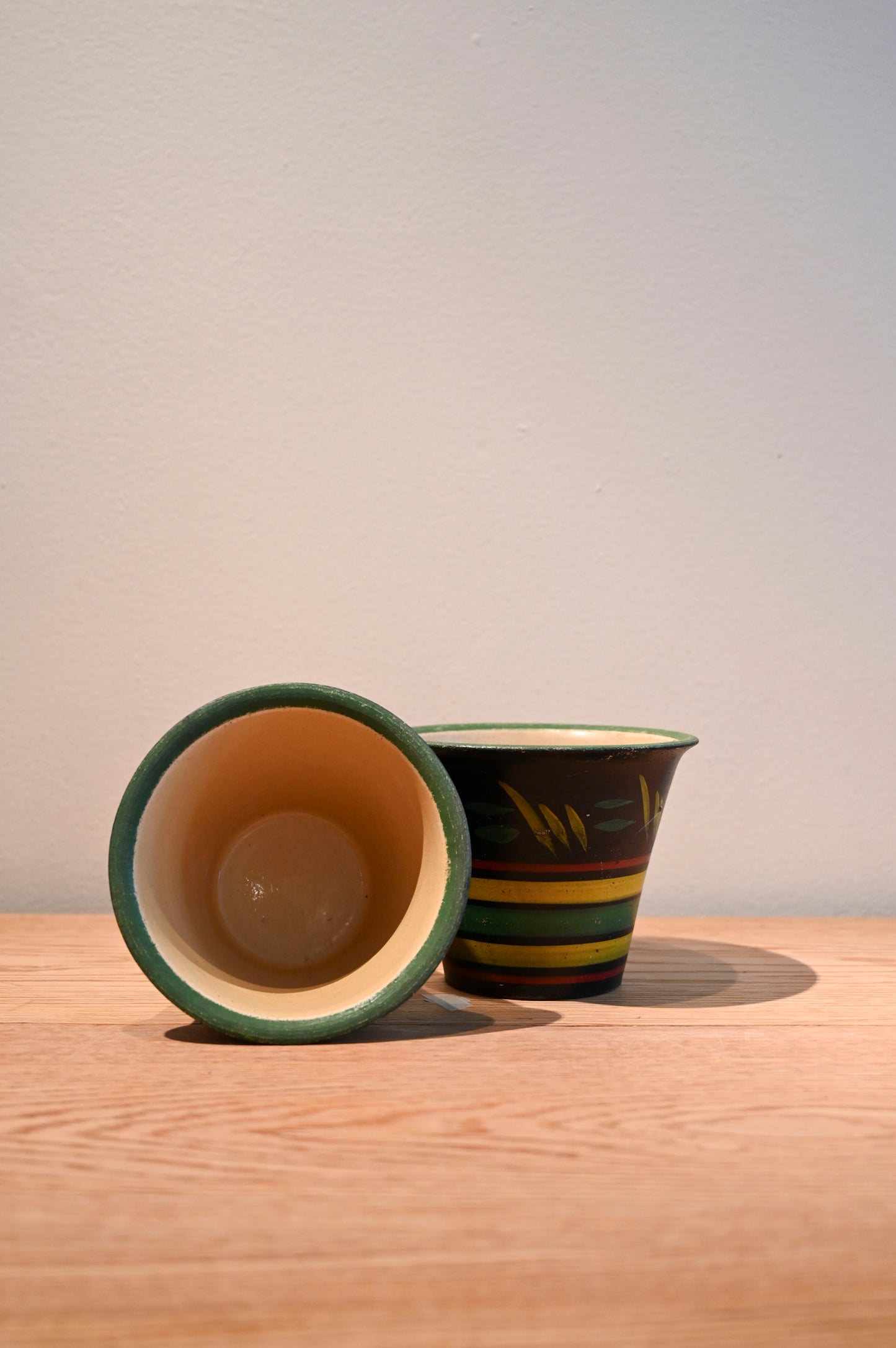 Vintage painted planters