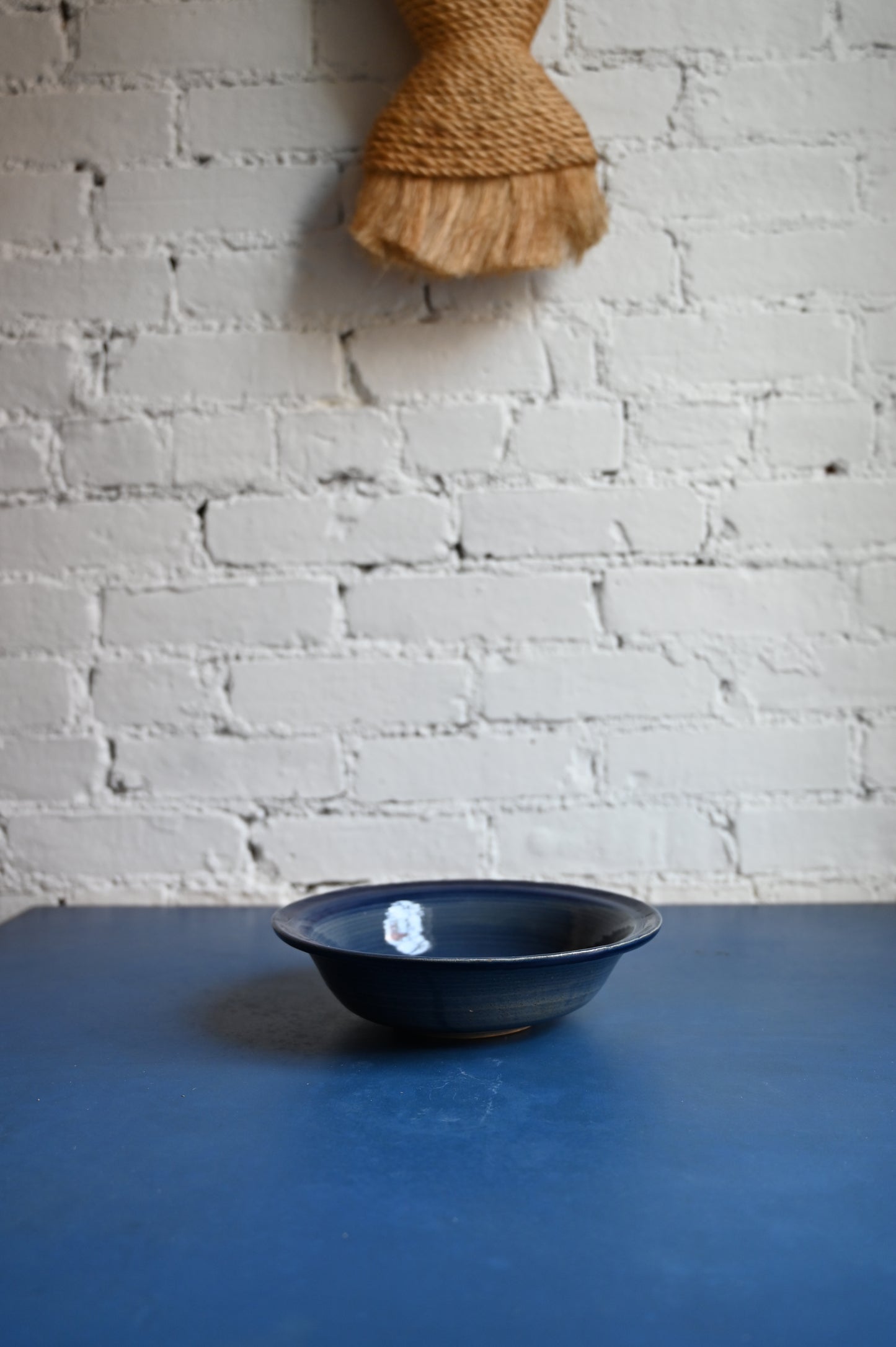 Blue serving bowl