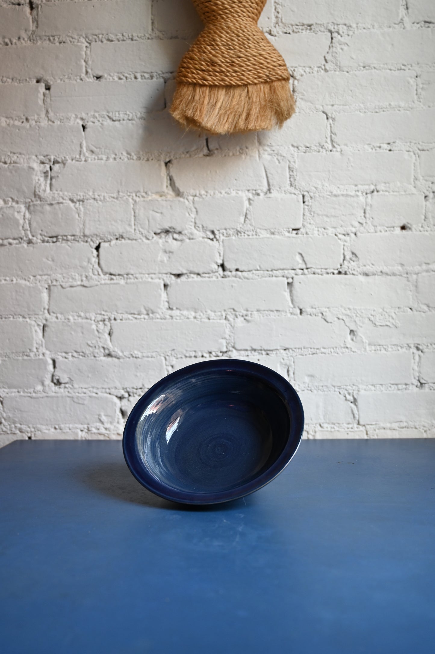 Blue serving bowl