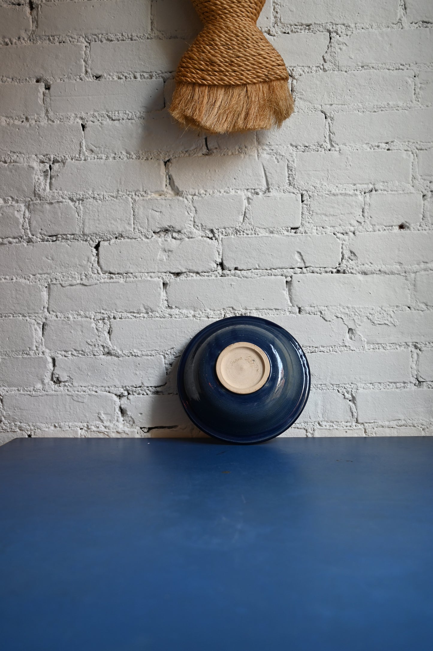 Blue serving bowl