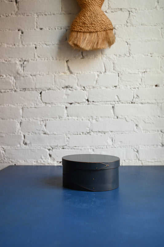 Blue wooden lidded box