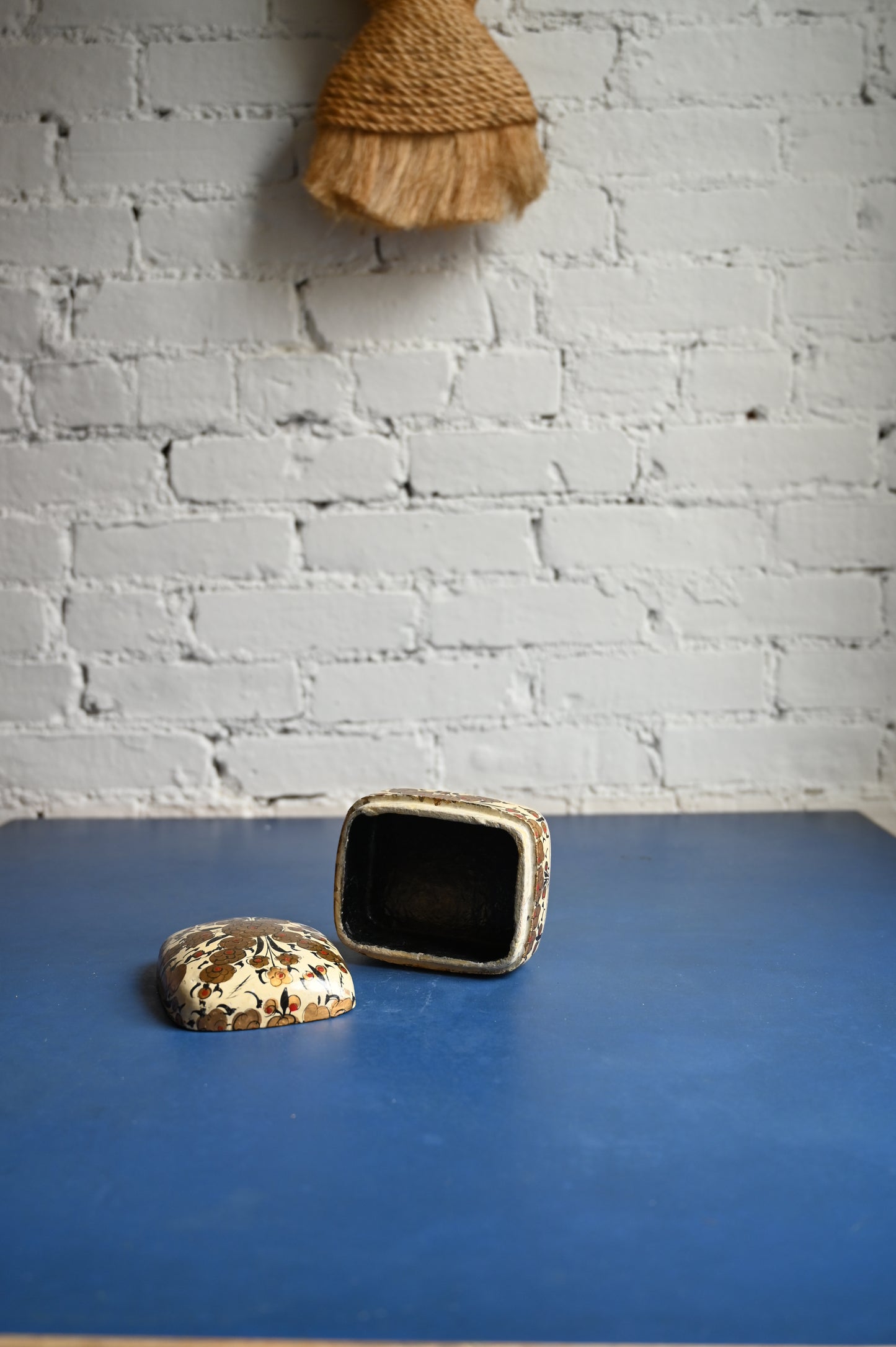 Paper mache jewelry box