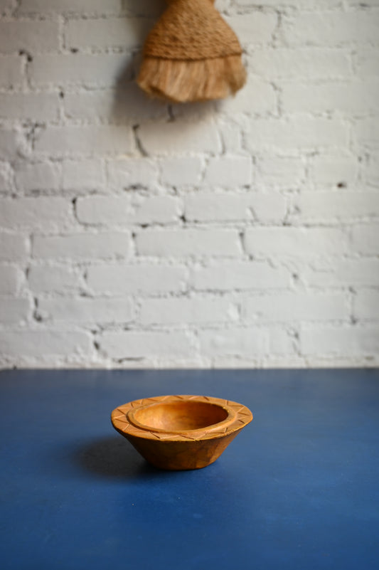 Hand carved wood bowl
