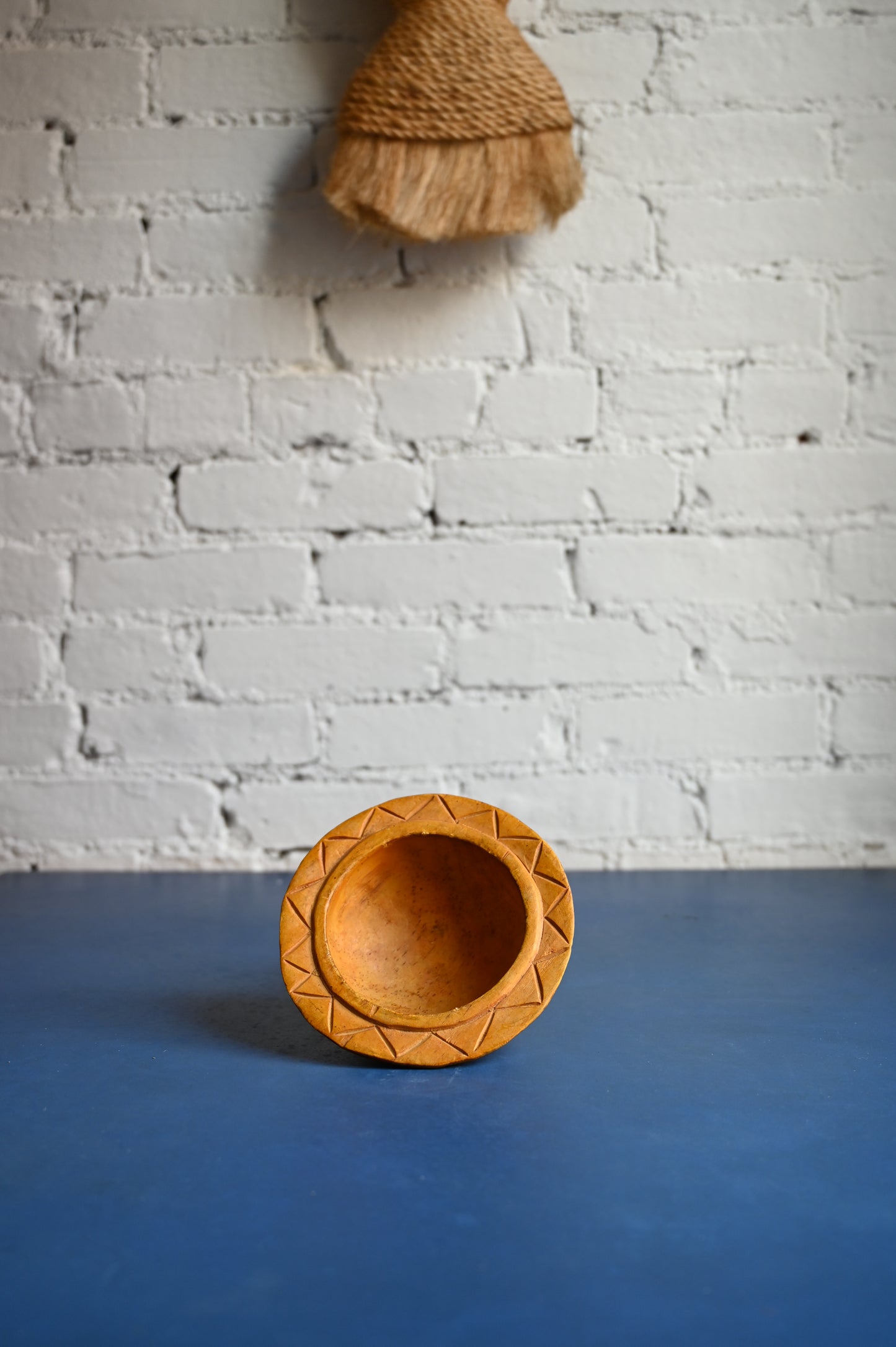 Hand carved wood bowl