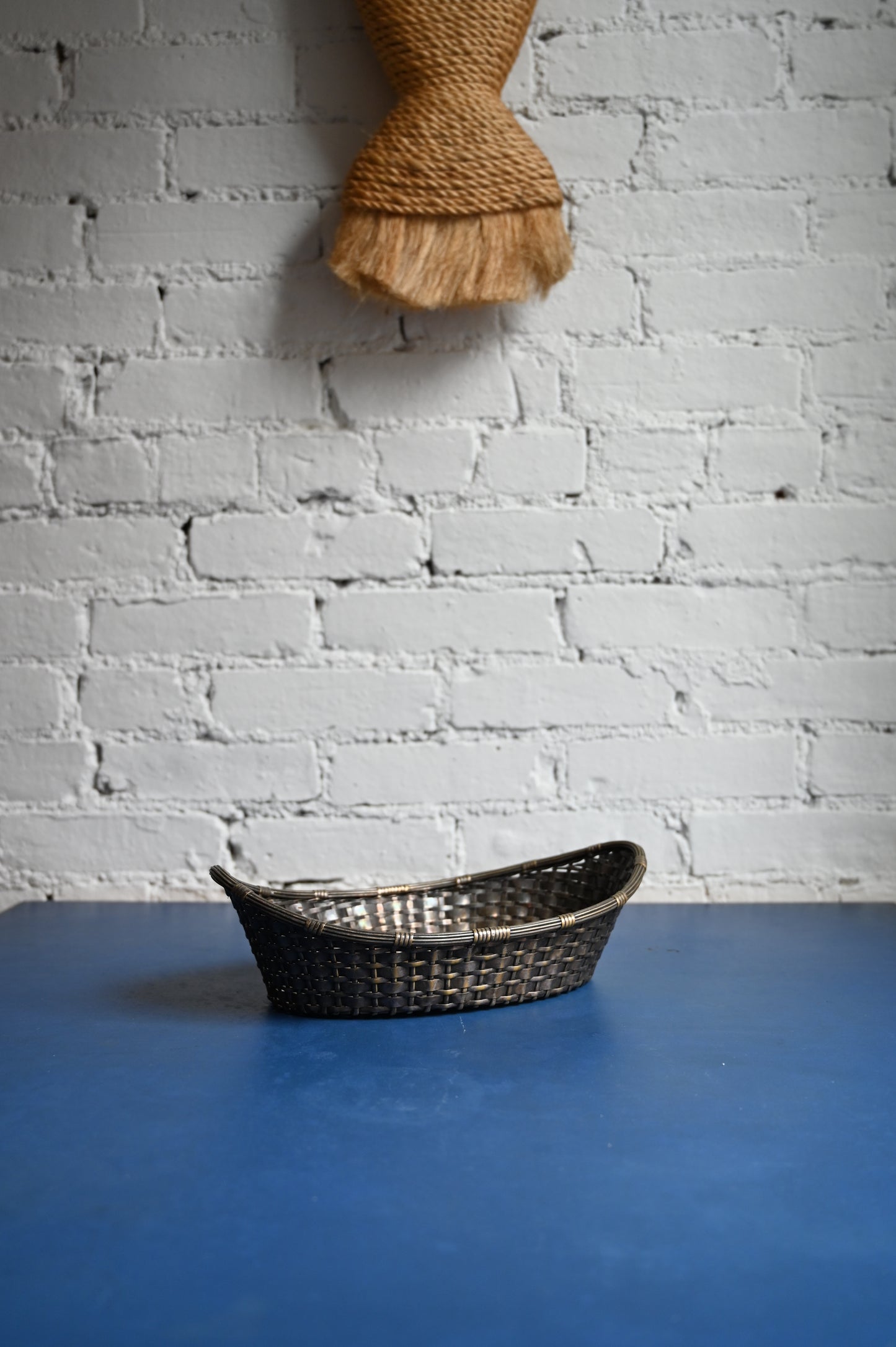 Vintage french metal bread basket
