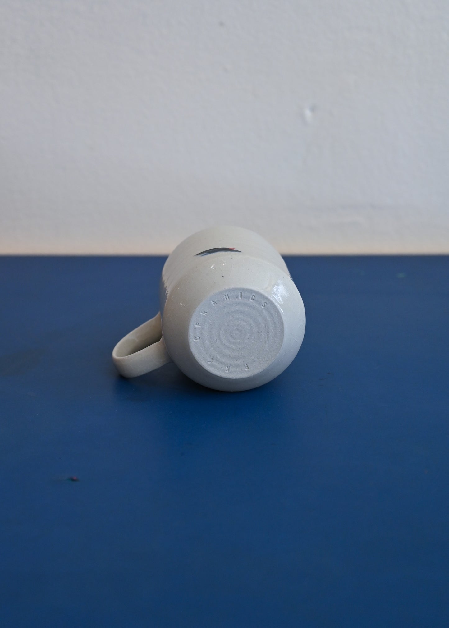 PKK Abstract White Handle Mug