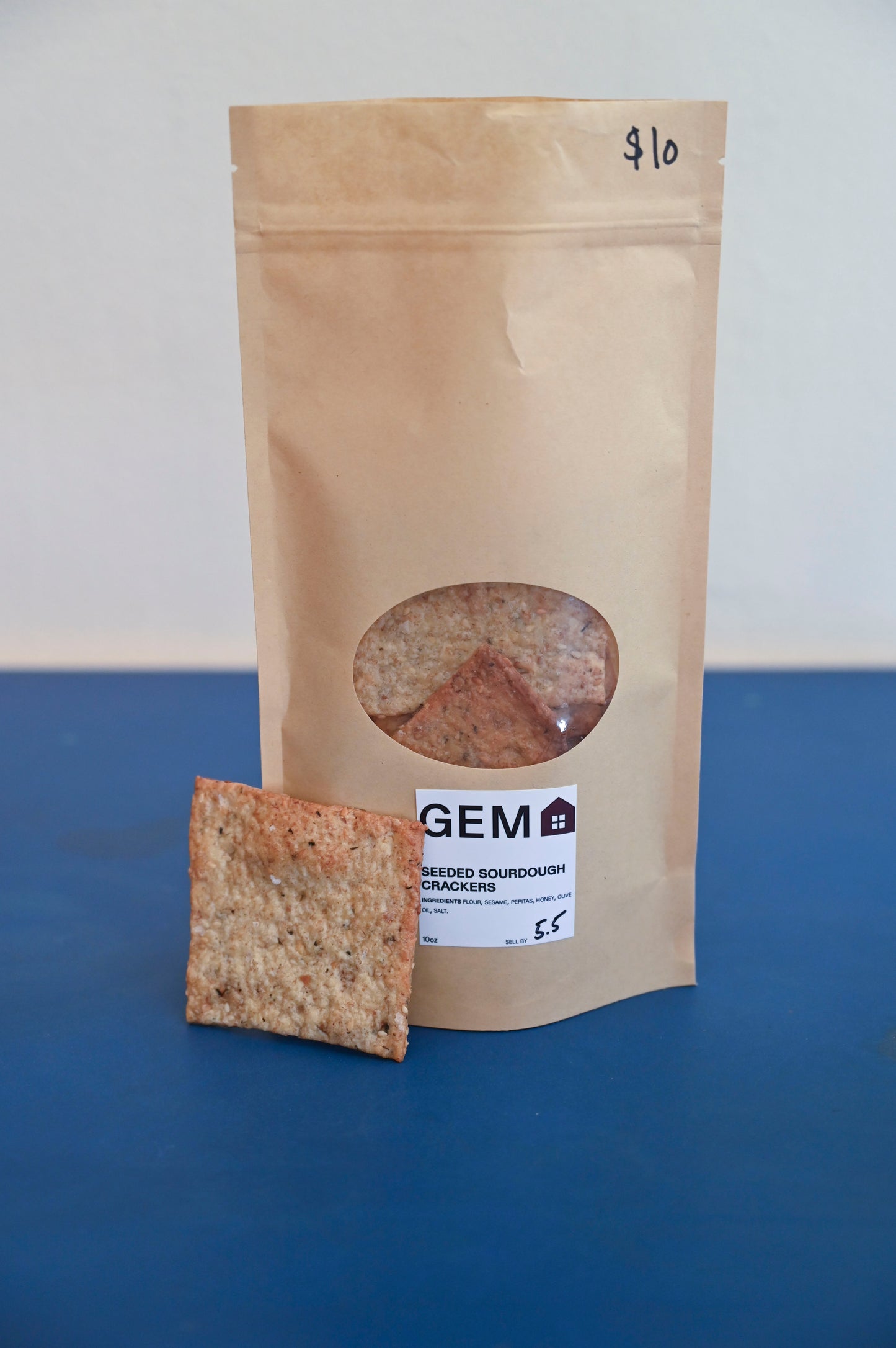 Seeded Sourdough Crackers