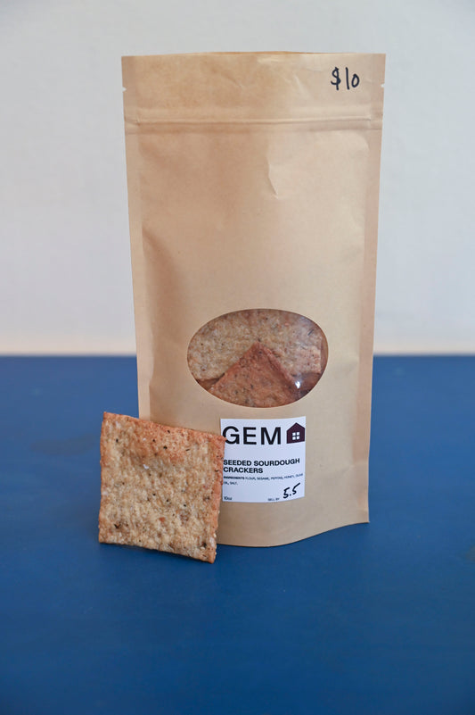 Seeded Sourdough Crackers