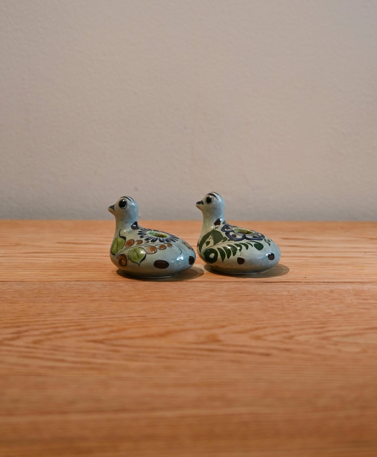 Vintage ceramic bird candleholders