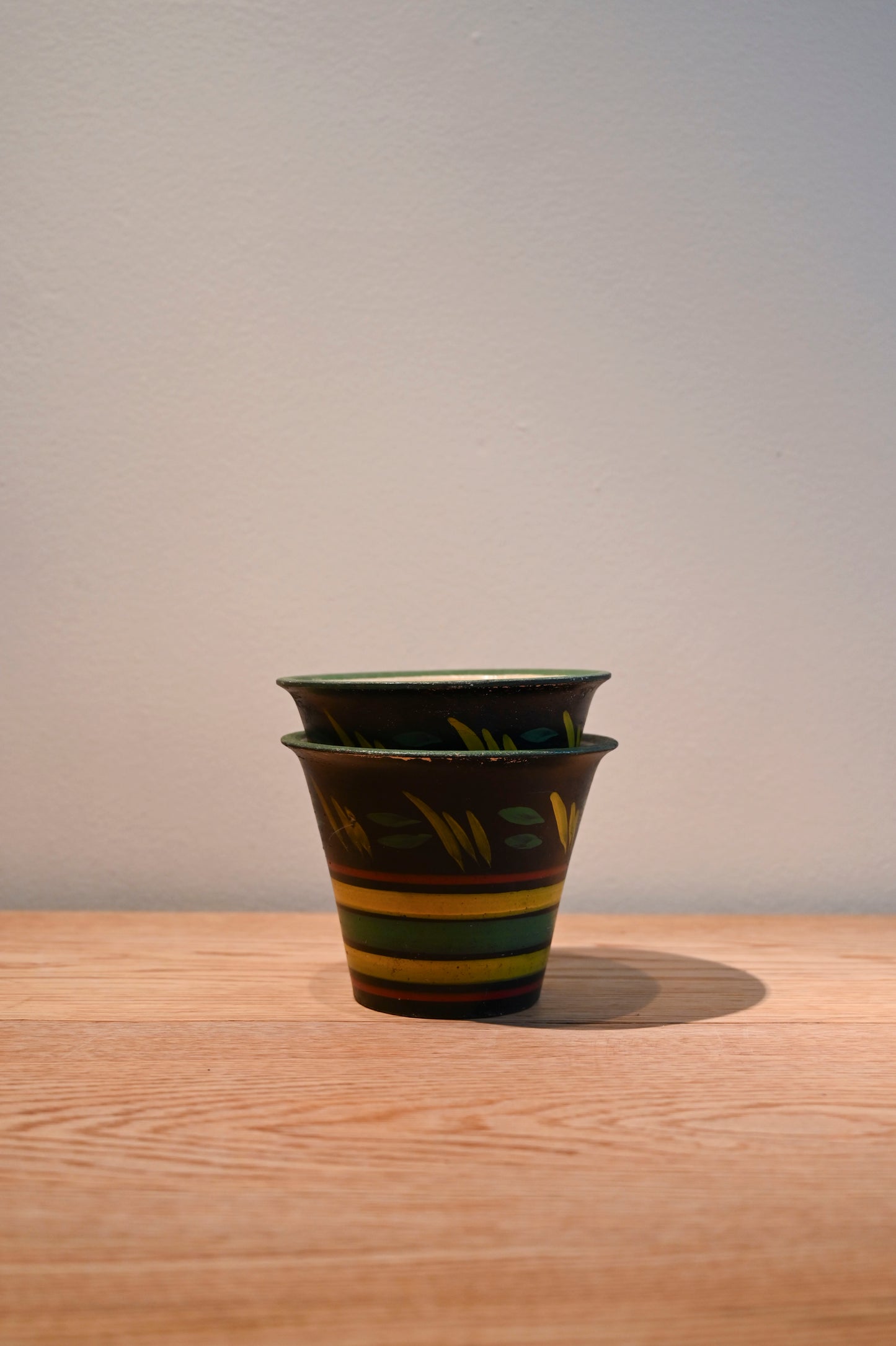 Vintage painted planters