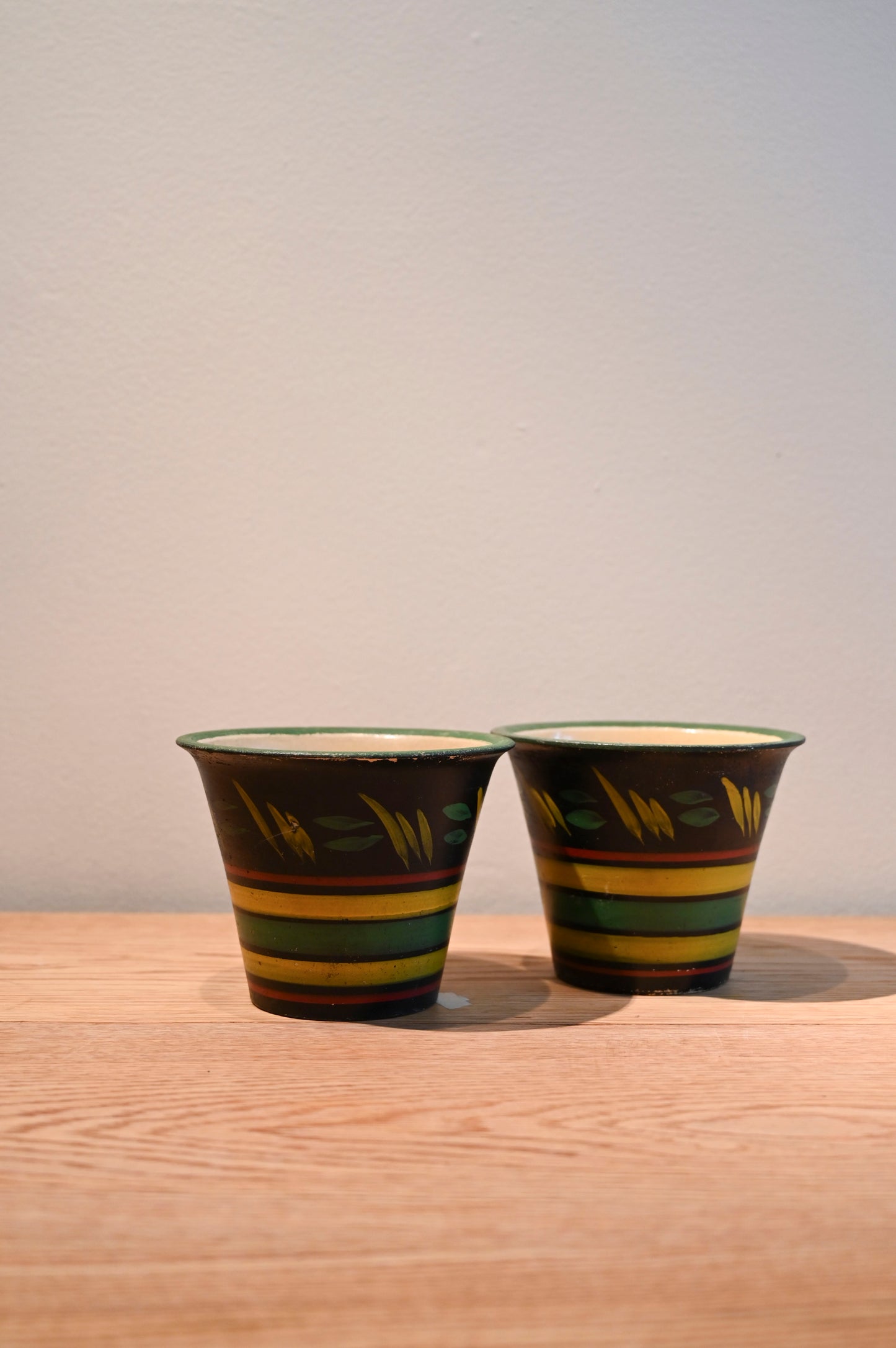 Vintage painted planters