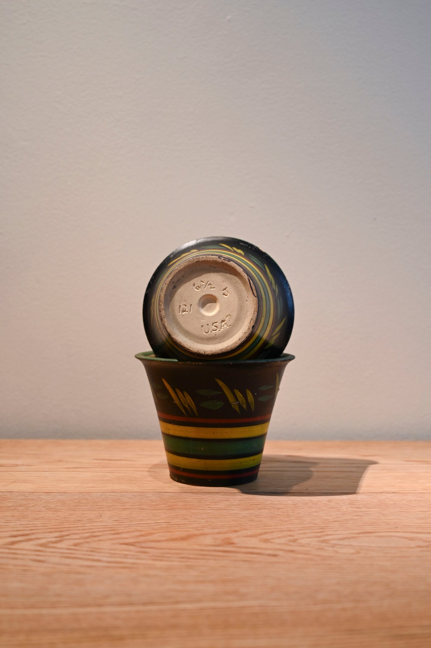 Vintage painted planters