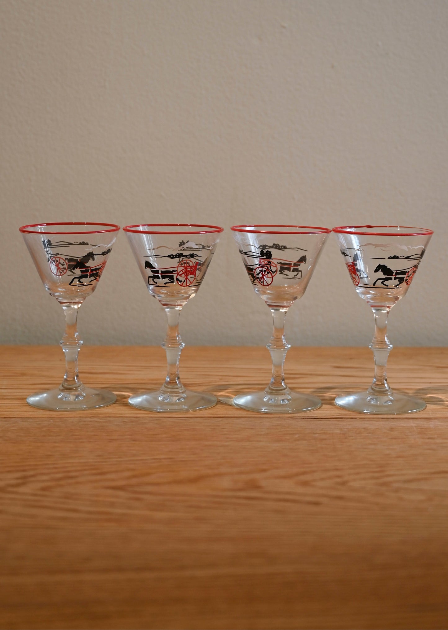 Vintage cowboy martini glass