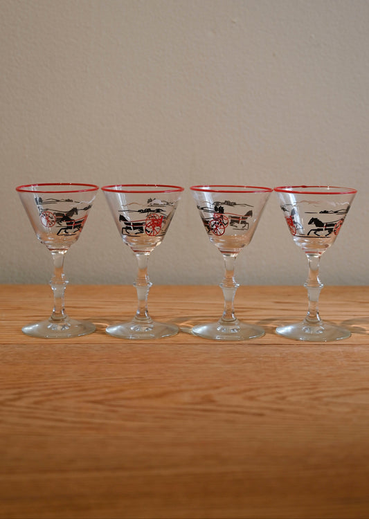 Vintage cowboy martini glass