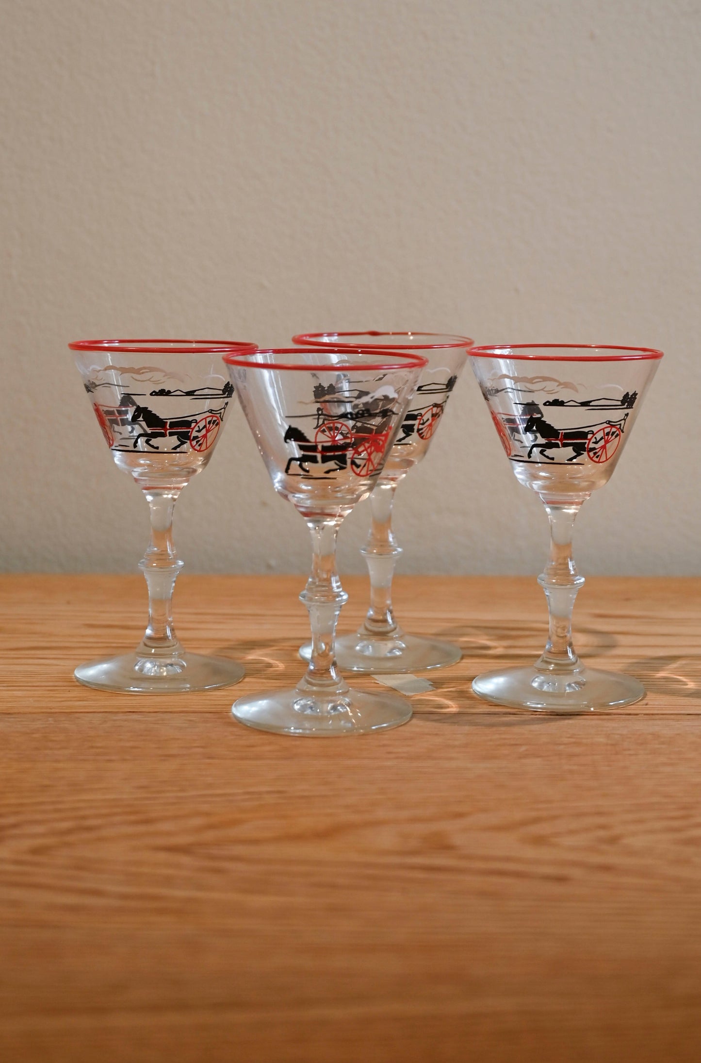 Vintage cowboy martini glass