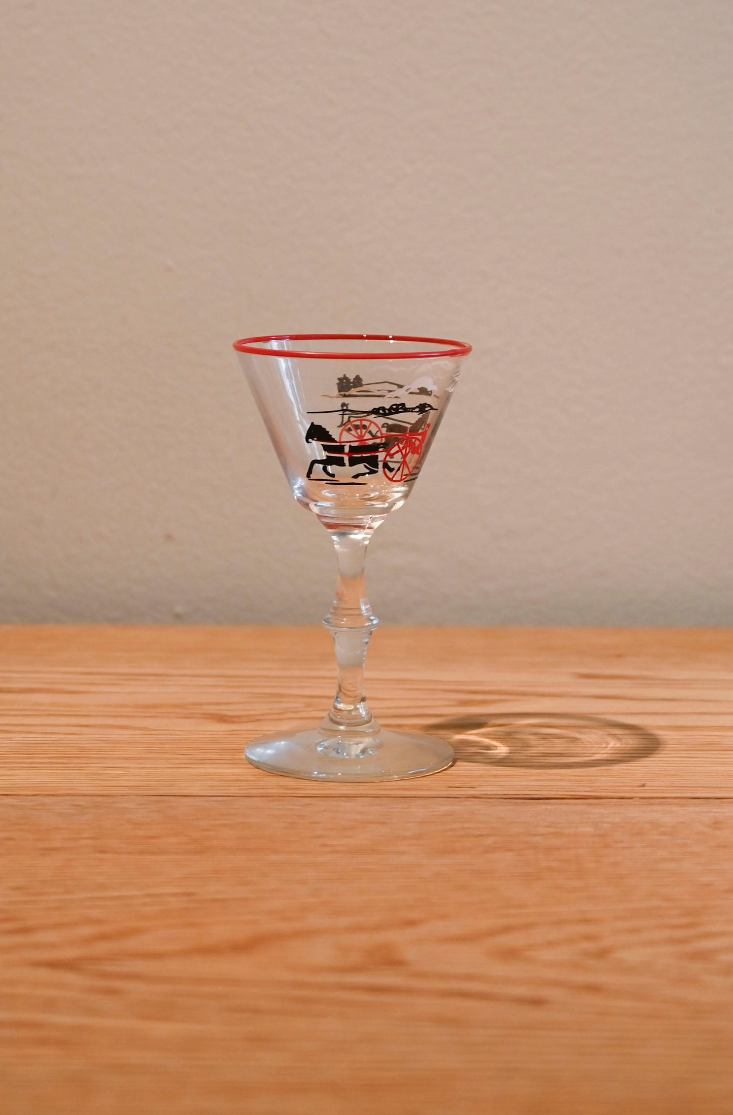 Vintage cowboy martini glass