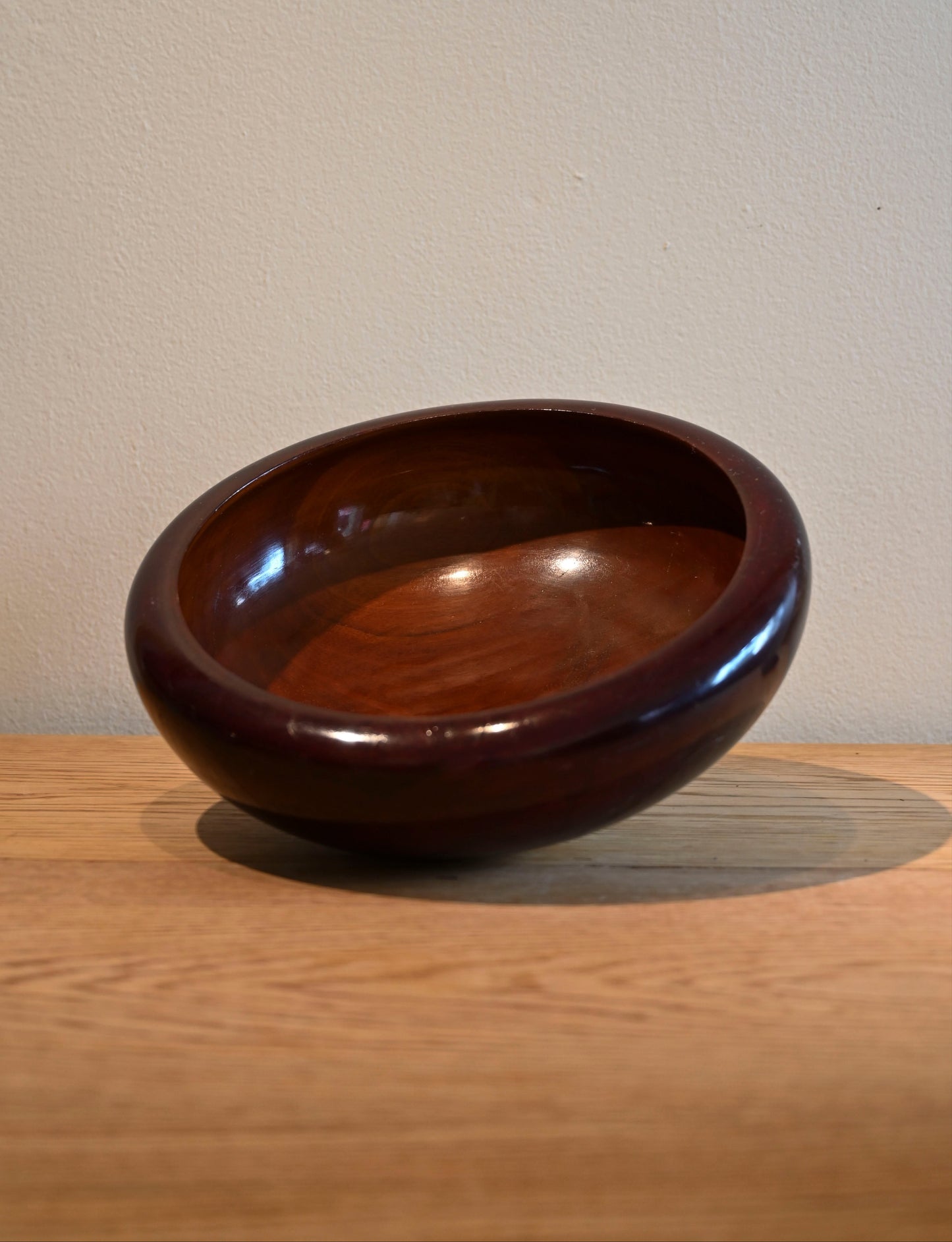 Vintage lacquer wood bowl
